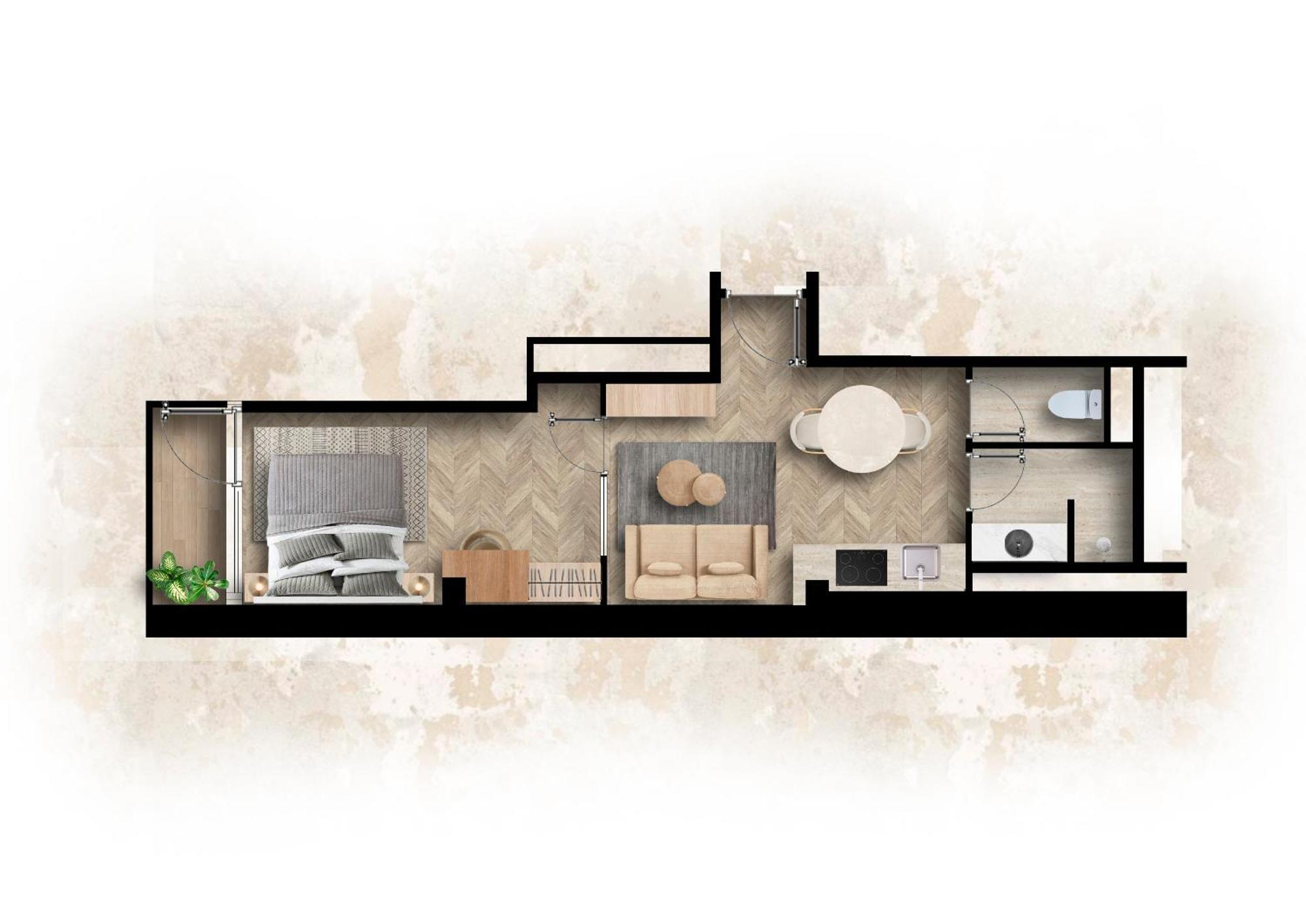 Appartement 1 Chambre avec Balcon